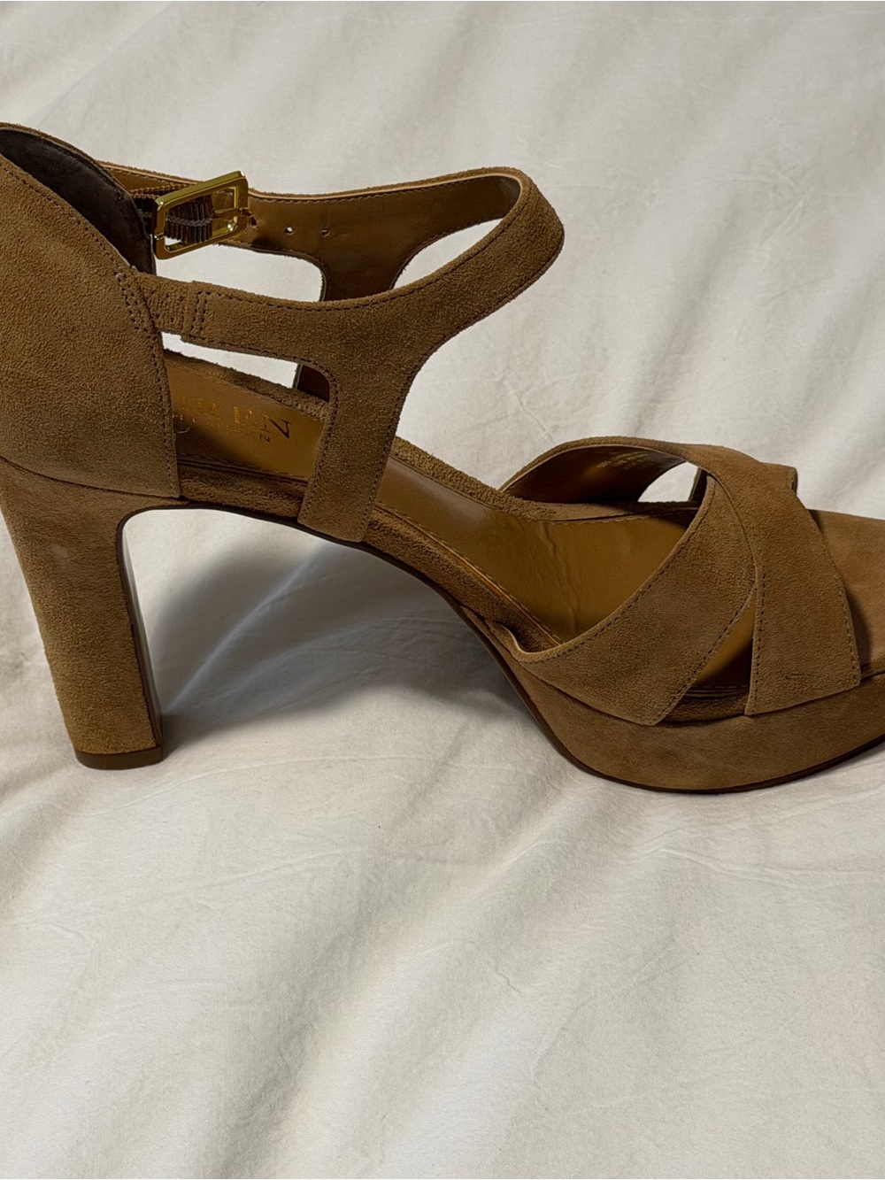 Lauren Ralph Lauren Senica Brown Suede Platform Sandal - Women